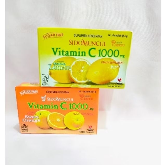 

Vitamin C 1000 mg Sido Muncul - kotak isi 6 sachet