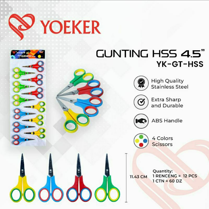 

gunting Papan 4inch Warna Warni Harga 1 Lsn 12pcs
