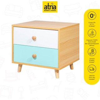 Atria Shandy Meja Nakas Minimalis Wood 40 x 35 x 35 cm