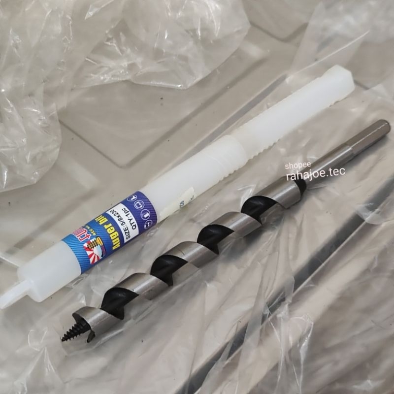 Mata Bor Kayu Panjang 16 x 230 mm / 19 x 230 Auger Drill Bit 16mm 19mm  Ulir 3/4” 5/8" Spiral 3/4  5