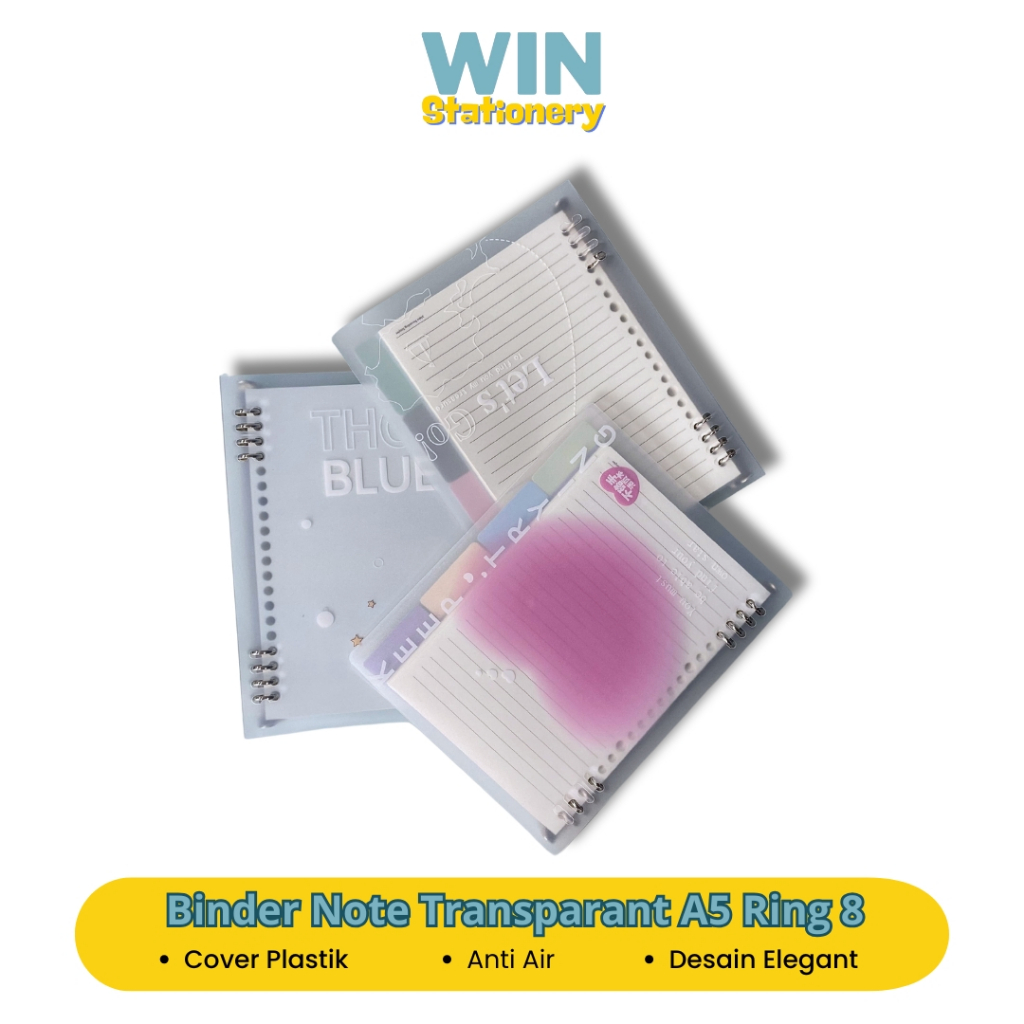 

Binder Note Transparant B5 A5 Ring 8 & 20, 26 Alat Tulis Sekolah Kampus Kantor