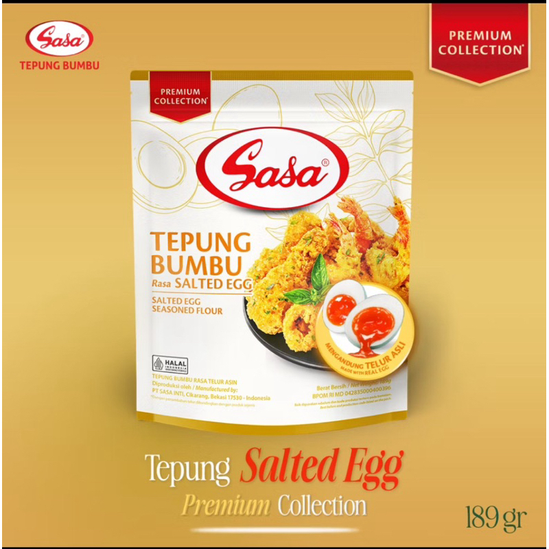 

Premium Sasa Tepung Bumbu Rasa Salted Egg 180gr