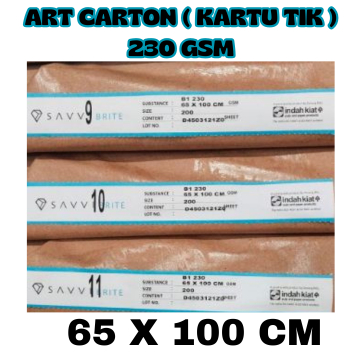 

ART CARTON ( KARTU TIK ) 230 GSM UKURAN PLANO ( 65 X 100 CM ) , 1 LEMBAR