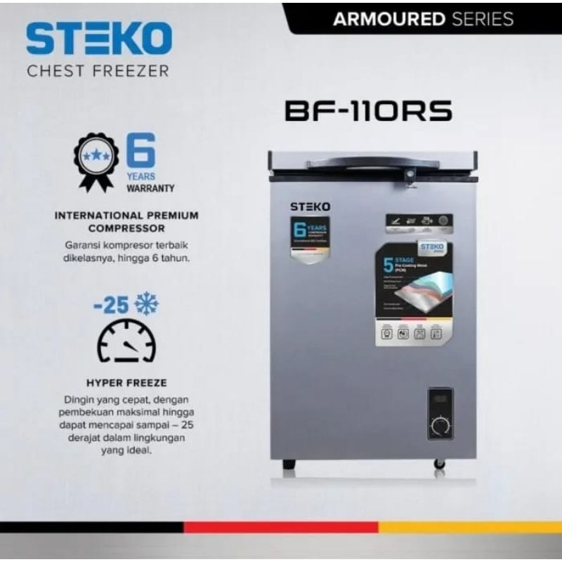 Steko Chest Freezer 100L BF 110 RS / BF-110RS / Cooler Box BF100RS FREEZER BOX