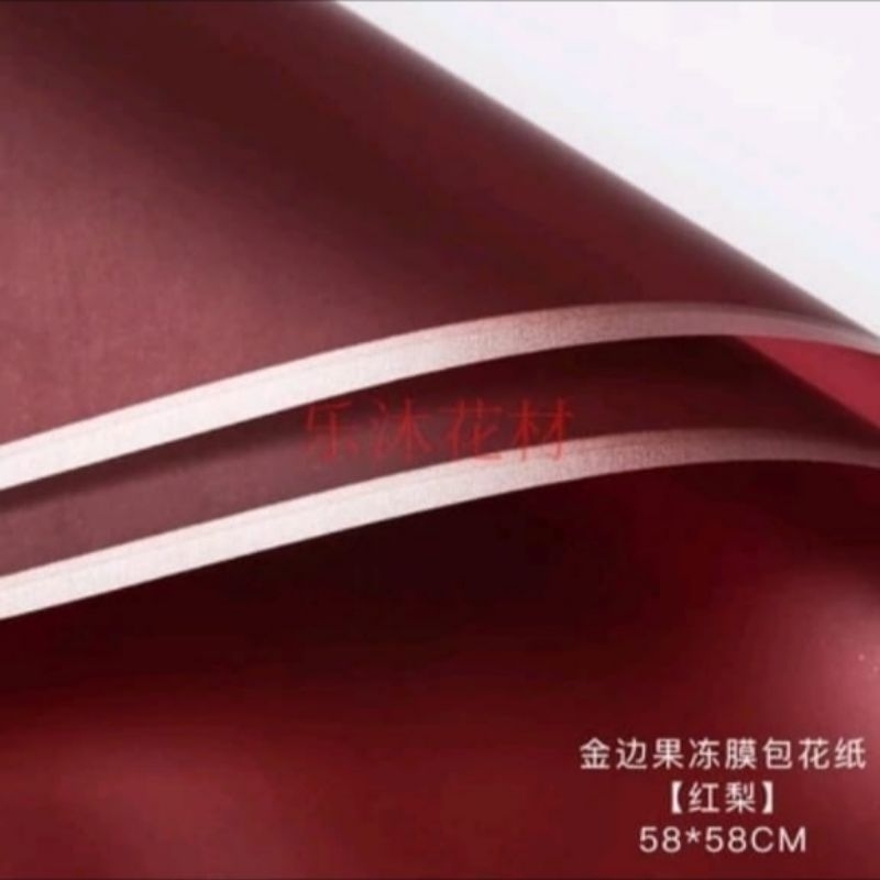 

kertas buket gold line transarant color