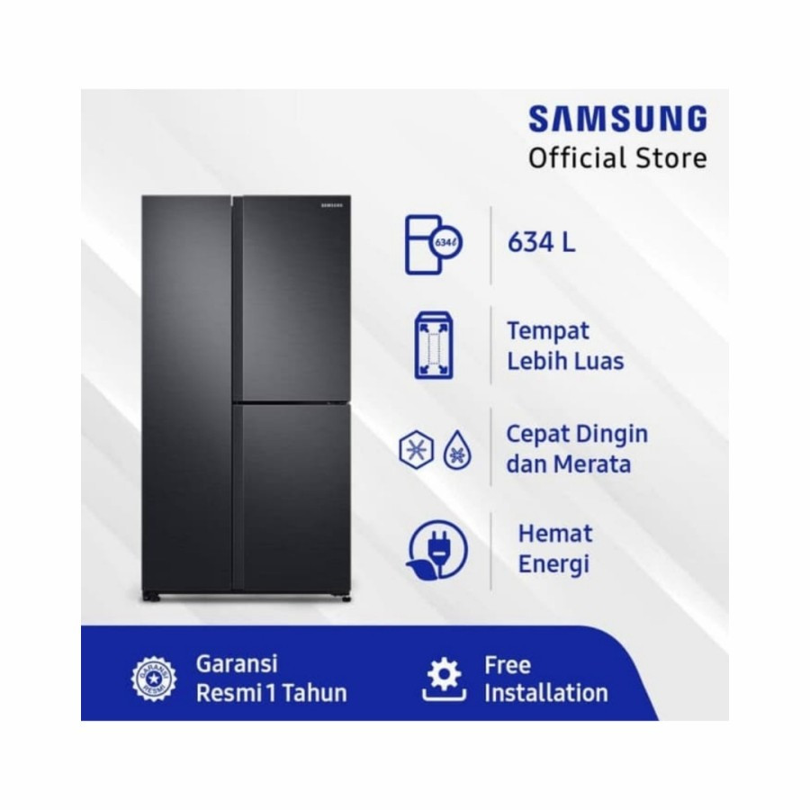 Kulkas Samsung RS63R5661B4 Digital Inverter Side By Side 3Pintu