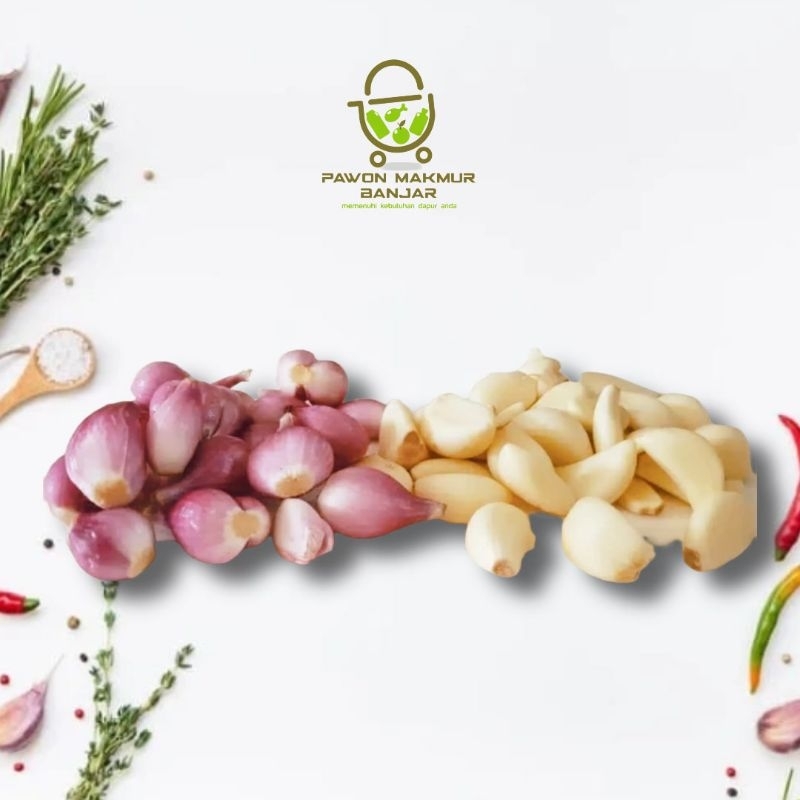 

BAWANG MERAH KUPAS CAMPUR BAWANG PUTIH KUPAS / (±)250 GR