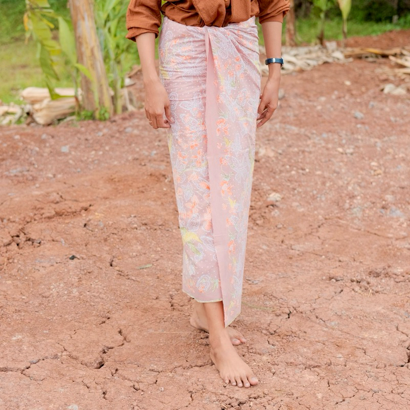 KAIN SARUNG BATIK ENCIM HANDMADE 100% WARNA SOFT PASTEL TANAHAN KHAS PEKALONGAN