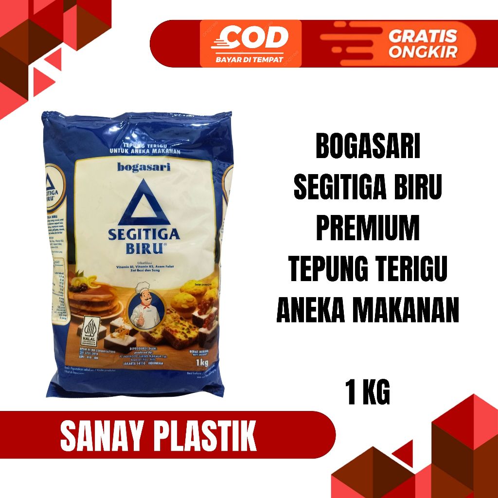 

BOGASARI TEPUNG TERIGU SEGITIGA BIRU PREMIUM 1 KG