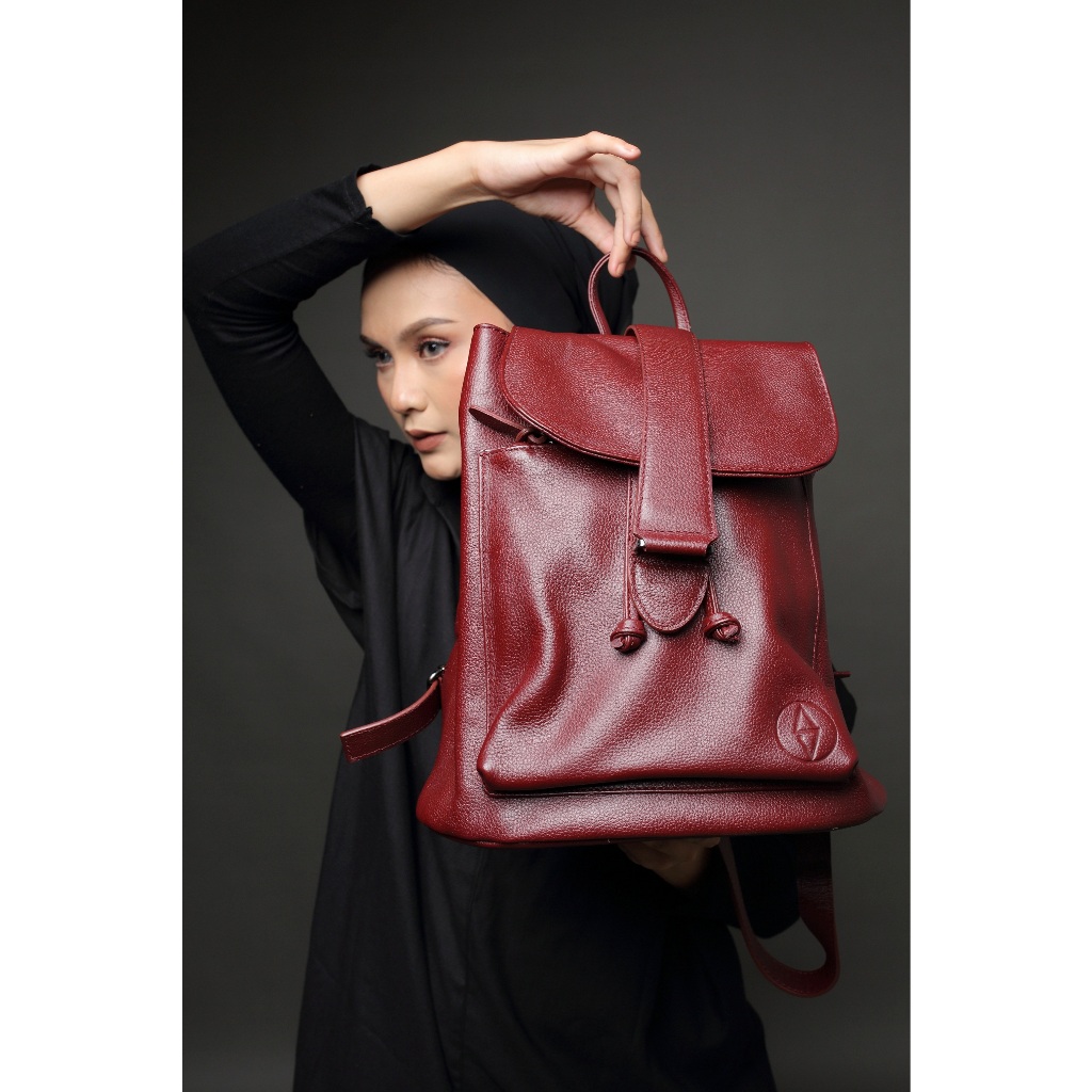 Sendy Leather ASHLEY Tas Ransel Tas Punggung Tas Backpack Kulit Sapi Asli Leather Bag