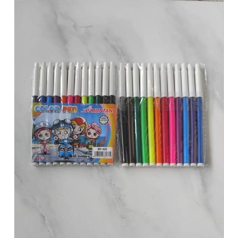 

Spidol mini/ kecil 12 warna MP--828 Montana 12 ps (set) / spidol 12 Warna kecil /