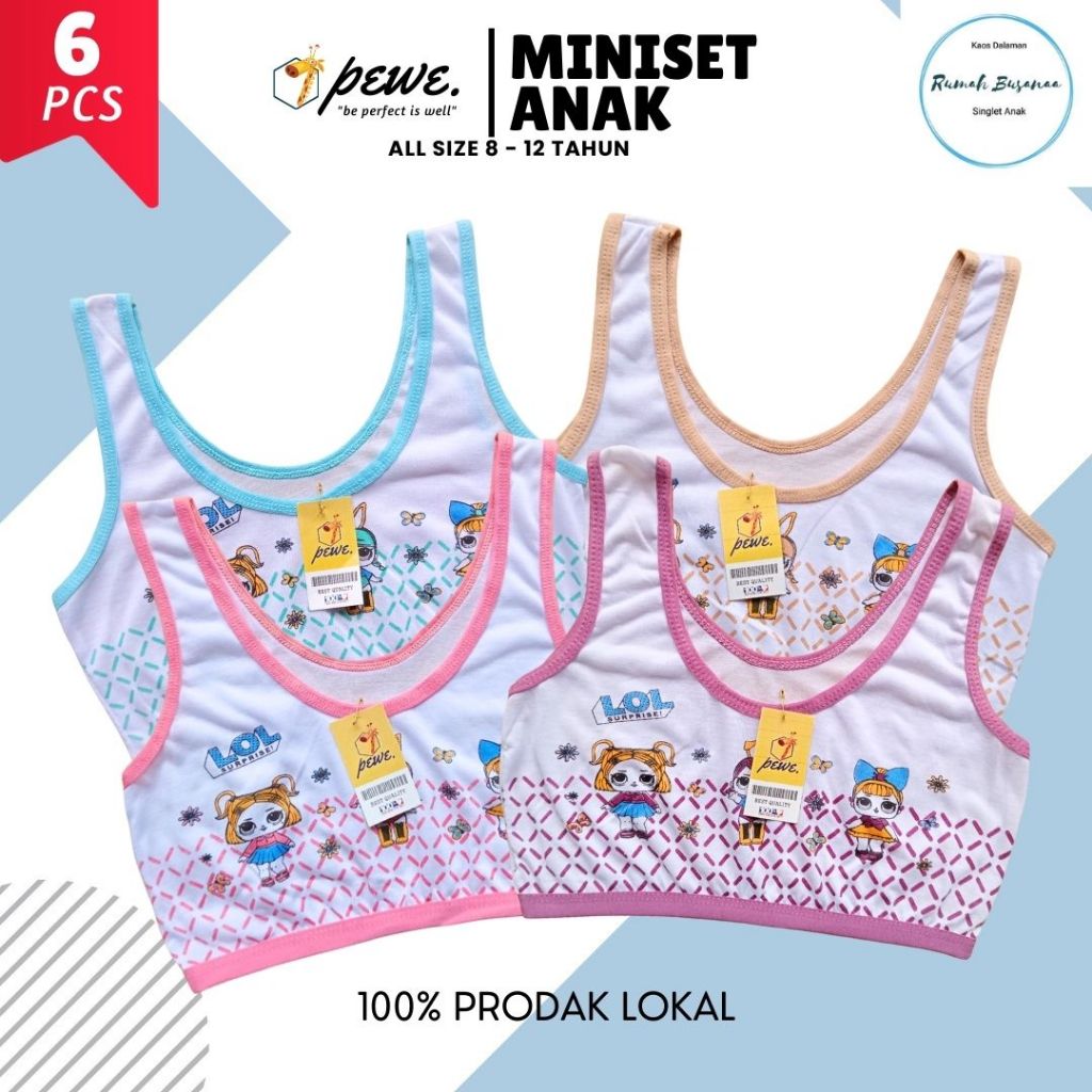 6 PCS MINISET ANAK PEREMPUAN SD/MINISET ANAK PEREMPUAN REMAJA / MINISET ANAK REMAJA TANPA BUSA
