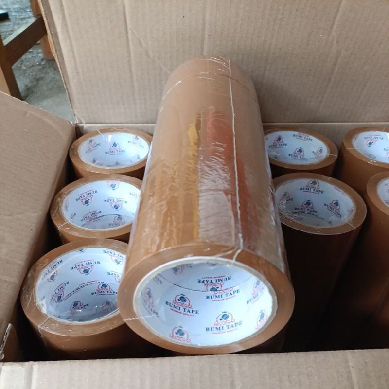 

opp coklat bumi tape 45*90