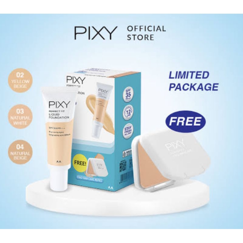 pixy perfect liquid foundation + free twc refill/free pixy/foundation pixy