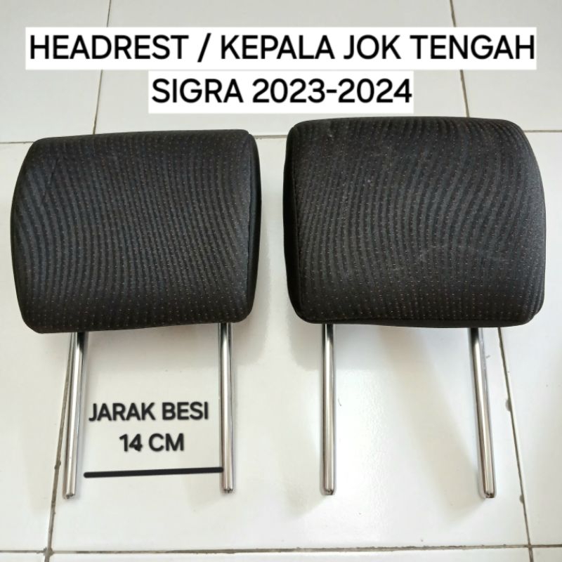 HEADREST / KEPALA JOK TENGAH SIGRA 2023-2024 ( HITAM BINTIK MERAH )