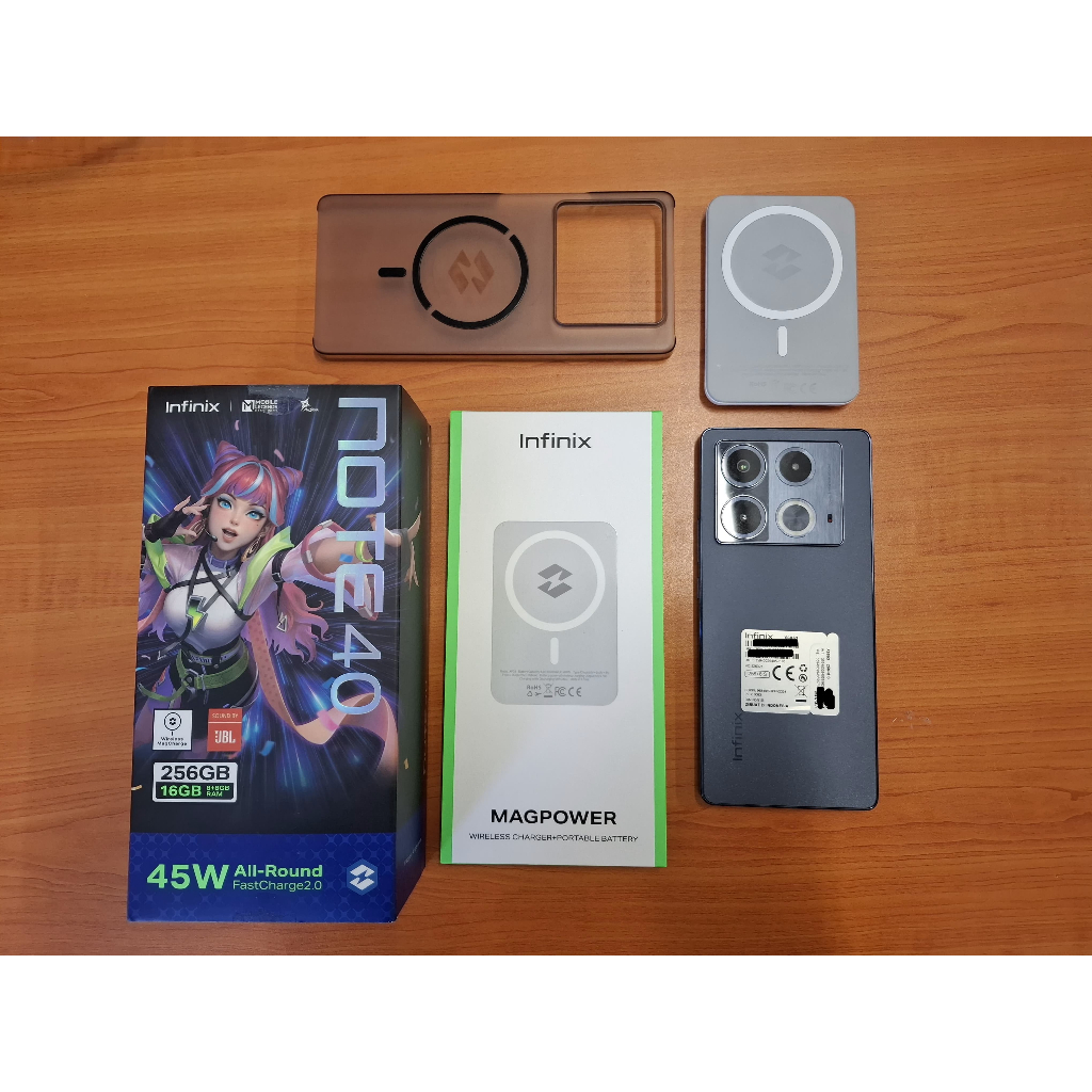 Infinix Note 40 8/256gb Obsidian Black second bekas garansi aktif 2025