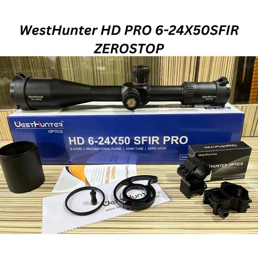 TELESKOP WESTHUNTER HD 6-24x50 SFIR PRO ZERO STOP