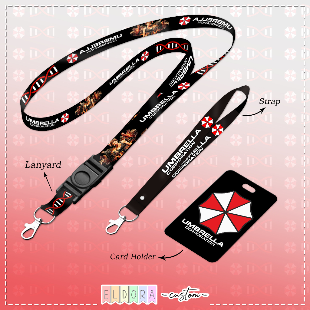 

[LANYARD] Strap id card holder Umbrella set gantungan kunci - tali hp - tempat kartu - name tag