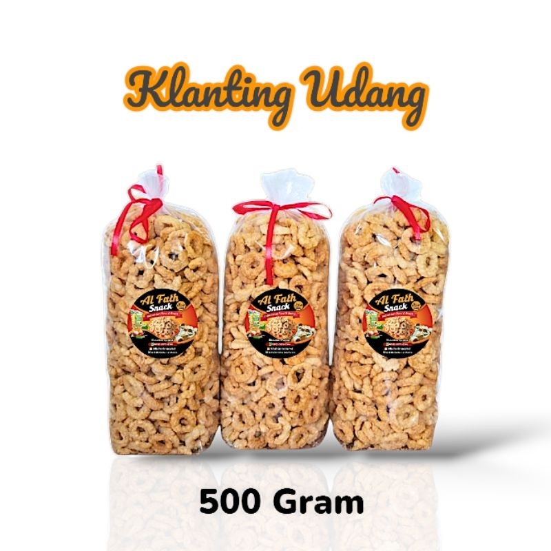 

Klanting Udang Asli 500 gr Super Renyah Gurih Oleh Oleh Khas Purbalingga | Keripik Camilan Snack Renyah Asin