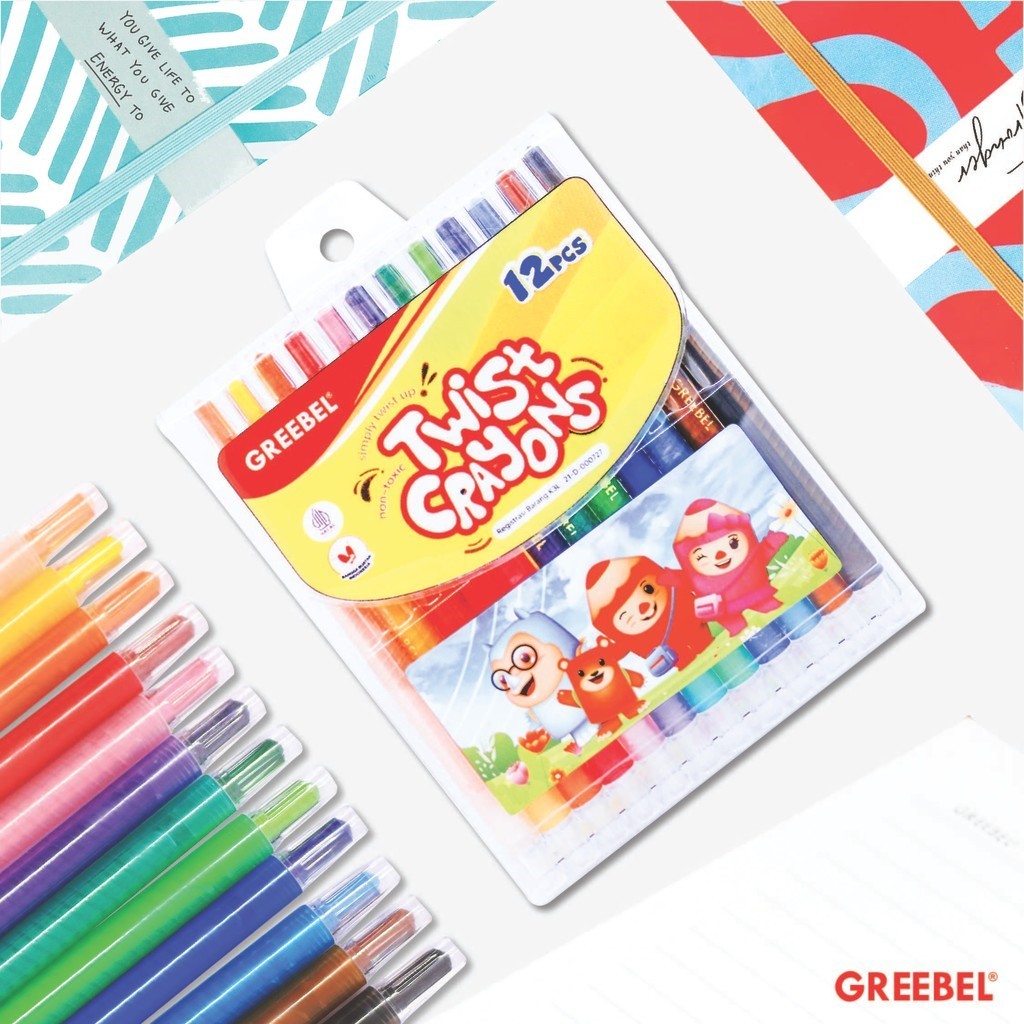 

CRAYON PUTAR CRAYON TWIST 12 COLOURS