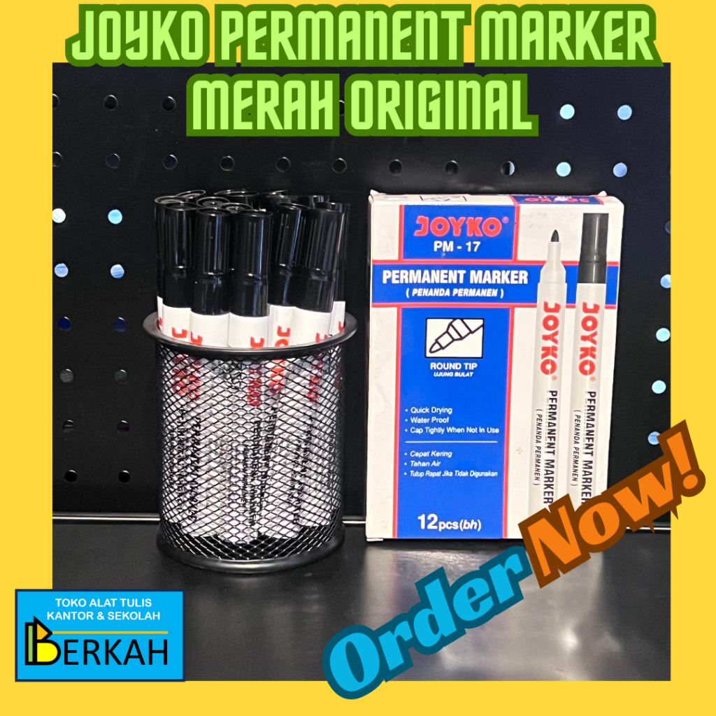 

Joyko Permanen Marker Hitam PM17 Merah PM19 Original
