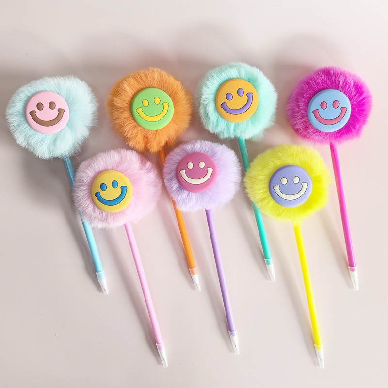 

Pulpen lucu pompom smiley