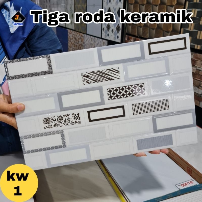 keramik dinding 25x40/keramik motif kotak/keramik putih kotak/keramik dinding kamar mandi/keramik di