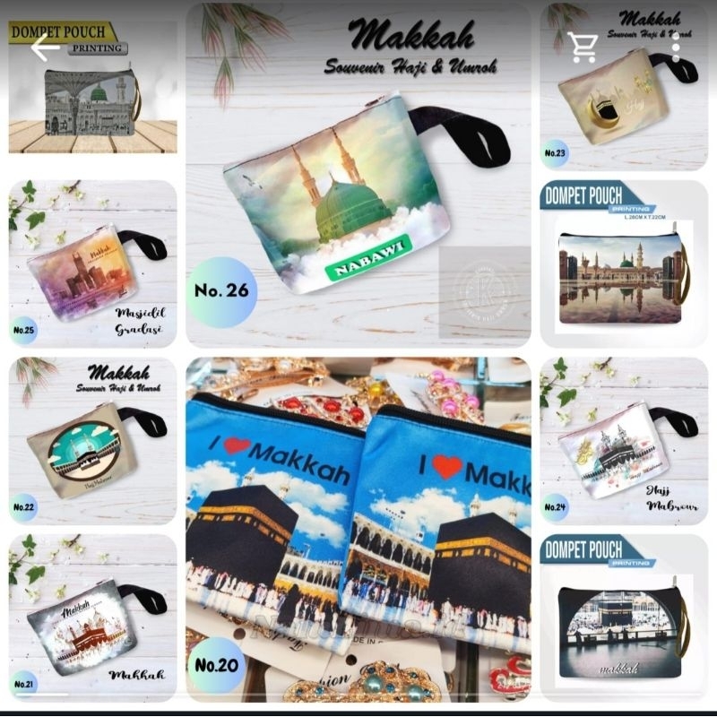DOMPET POUCH MADINAH MEKAH // OLEH OLEH HAJI UMROH// SOUVENIR OLEH OLEH HAJI UMROH
