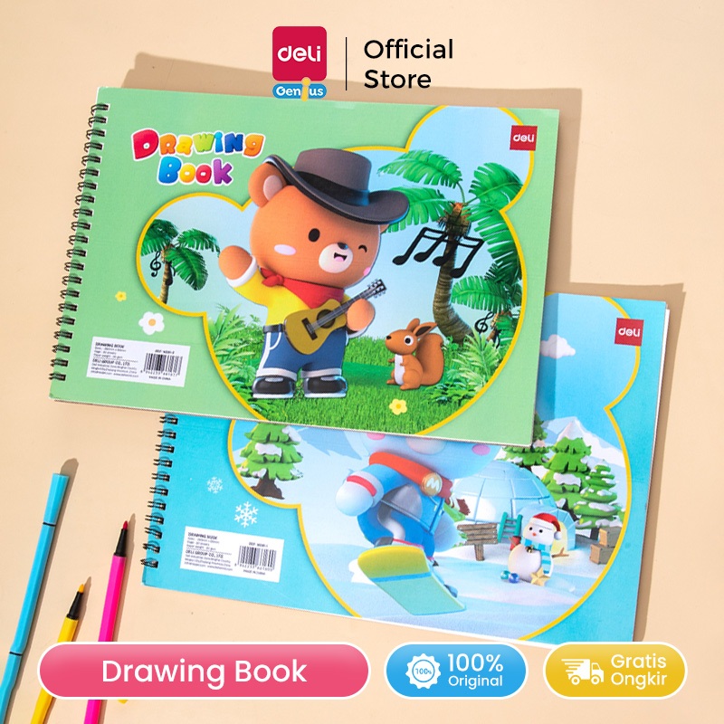 

Deli Drawing Book / Buku Gambar 30 lembar Buku Spiral Kertas 90gsm EN081