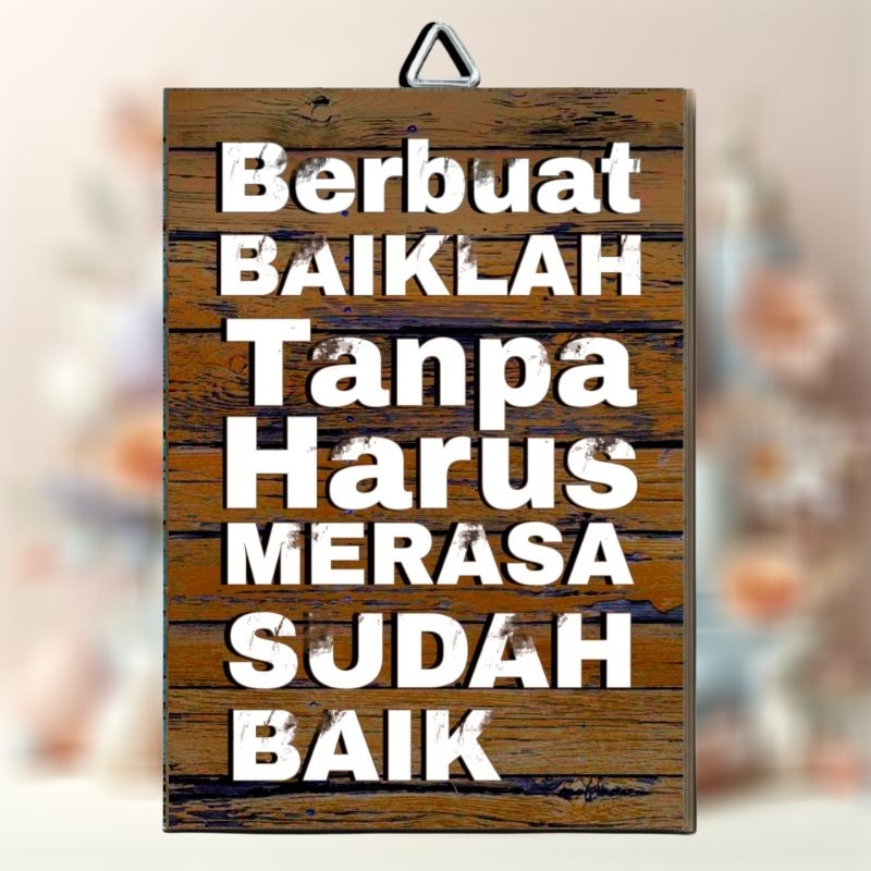 HIASAN DINDING KAYU MDF KATA KATA BIJAK