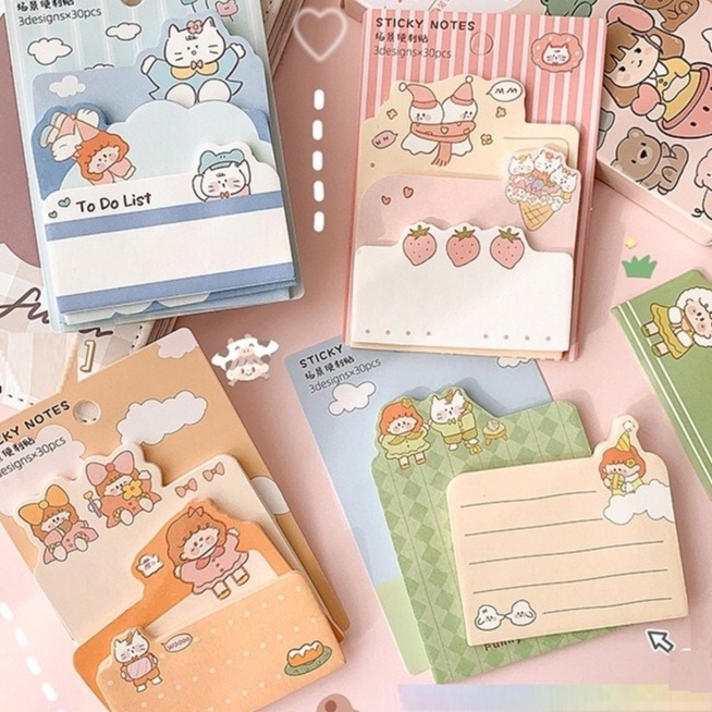 

KI3 4 Pack 36 Lembar Memo Sticky Notes Notepad M Gmall GMST51