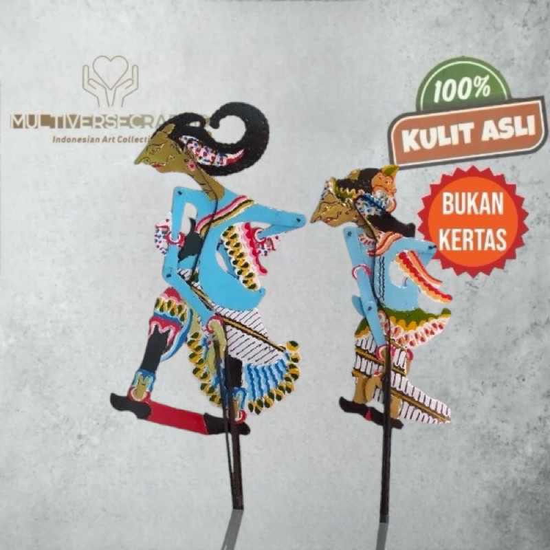 MULTIVERSECRAFTID Wayang Mainan Anak Sepasang Nakula Sadewa/Arjuna Srikandi isi 2 Bahan Kulit Bukan 