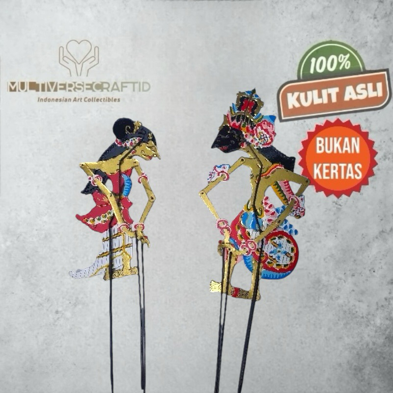 MULTIVERSECRAFTID Wayang Mainan Anak Set Rama Shinta Sinta isi 2 Lebih Murah Bahan Kulit Asli