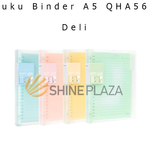 

HJ6 Buku Binder Note A5 Deli Vivid QHA56 Pastel Color Loose LeafNotebookA5