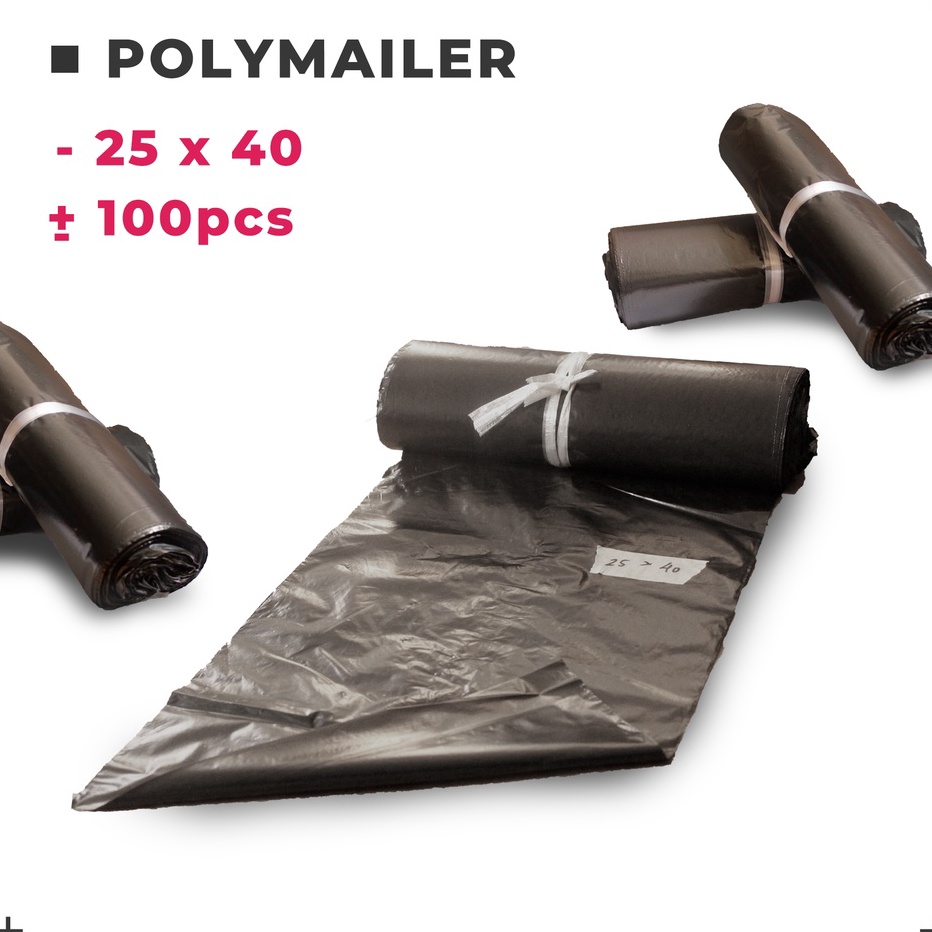 

KI3 Plastik polymailer 25 x 4 Hitam packaging Kantong Amplop isi 1 pcs