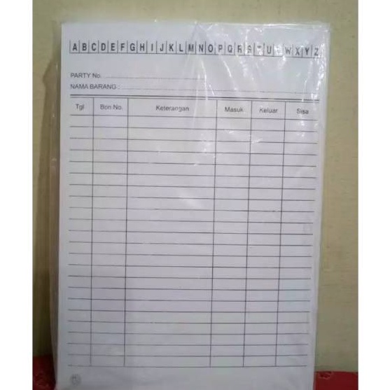 

murah Kartu barang isi 1 lembar