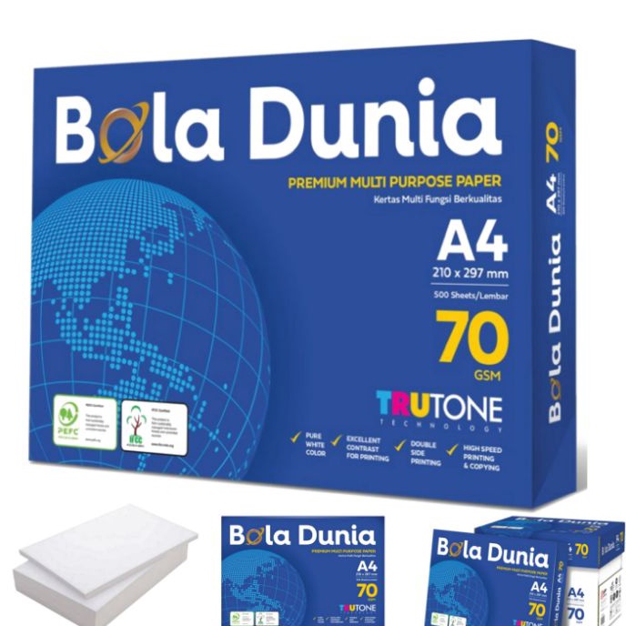 

FG2 Kes HVS A4 7 Gram Bola Dunia 3 Lembar