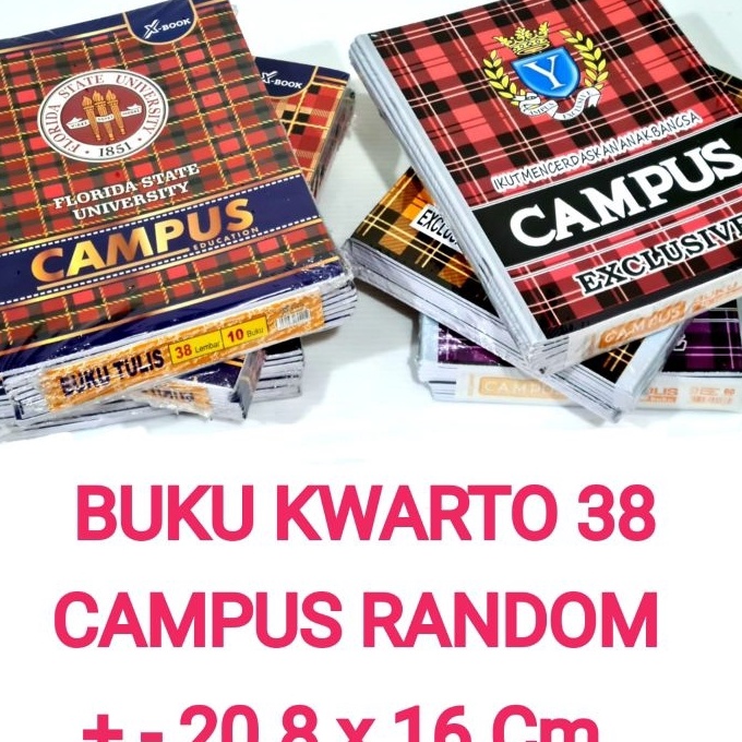 

Khusus Buku Tulis 38 Lembar Isi 1 Buku RANDOM CAMPUS