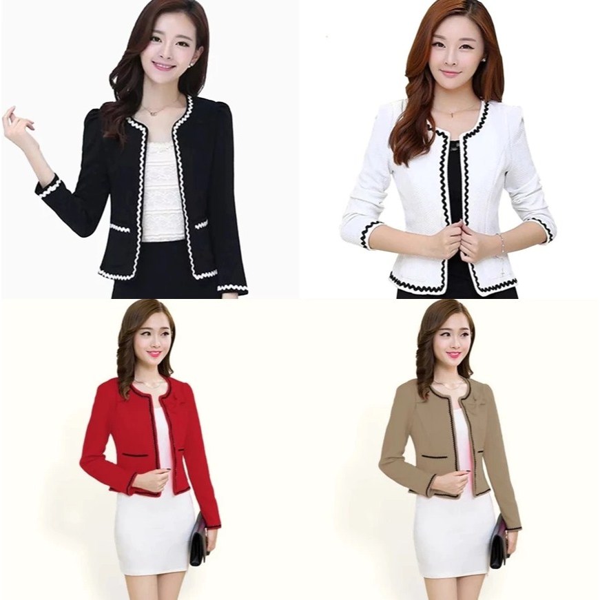 BLAZER EVE JAS WANITA BAJU KERJA KANTOR FORMAL PESTA PREMIUM BRANDED KOREAN STYLE KEKINIAN MODIS ELE