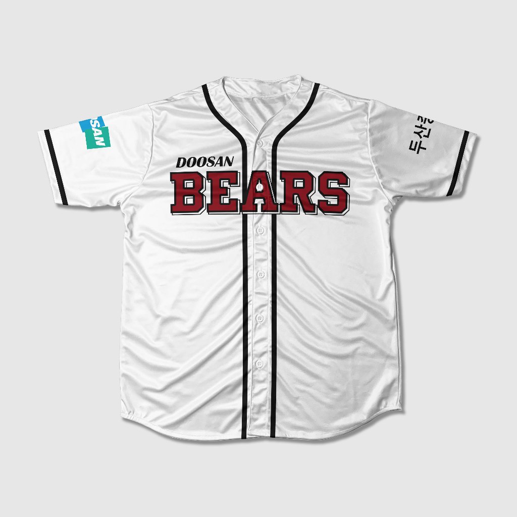 Kaos Baju Dewasa Jersey Baseball KBO DOOSAN BEARS Full Print | Bisa Custom