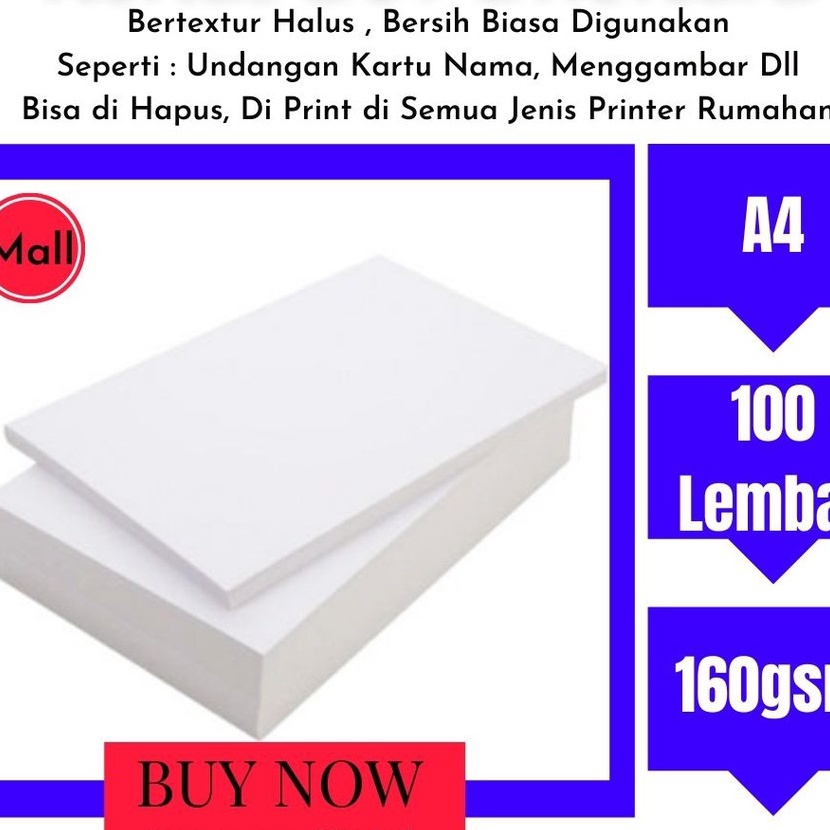 

FG2 1 Lembar hht quality A4 Kes Briefcard BC 16gsm putih