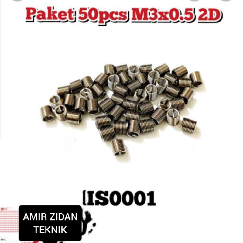 Paket 50pcs recoil m3x0.5 2D bukan recoil m6x1