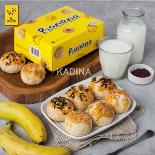 

PIANANA isi 8 pcs | BALI BANANA | Mini Pia Coklat Pisang | Pia Coklat | Oleh-oleh Khas Bali | Pia Kering