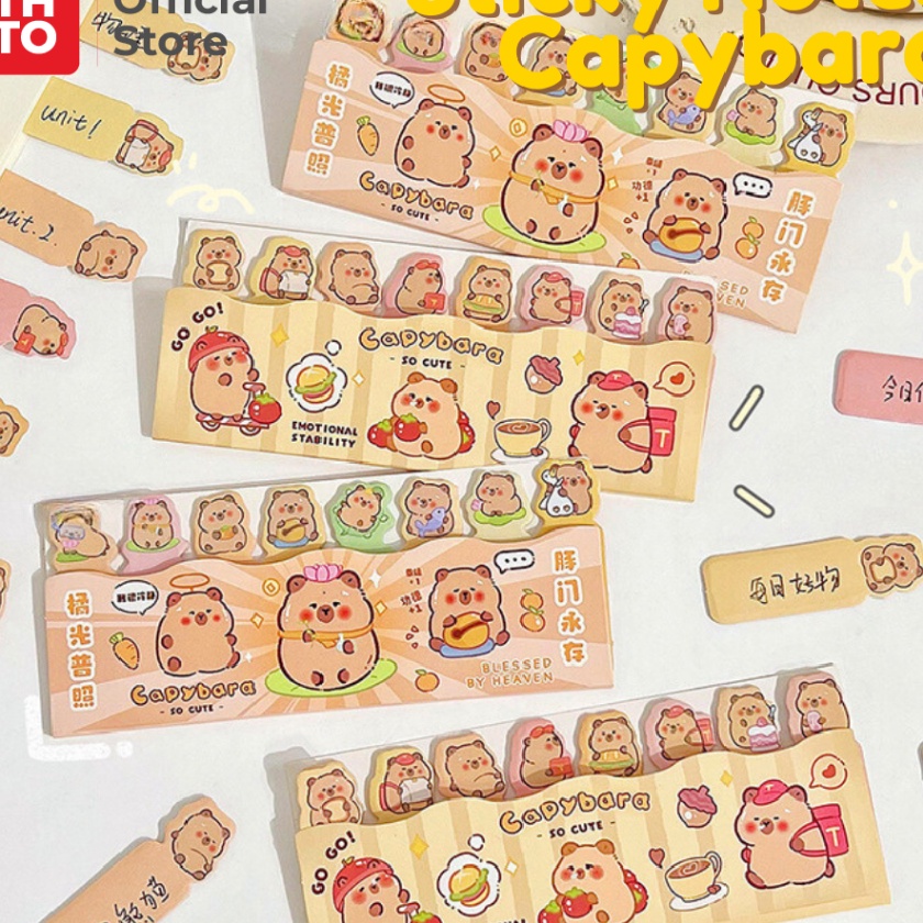 

Limit THTO Sticky Notes Sticker Paper Kes Cute Capybara 12 Pcs Note Memo si Stationery Lucu A144