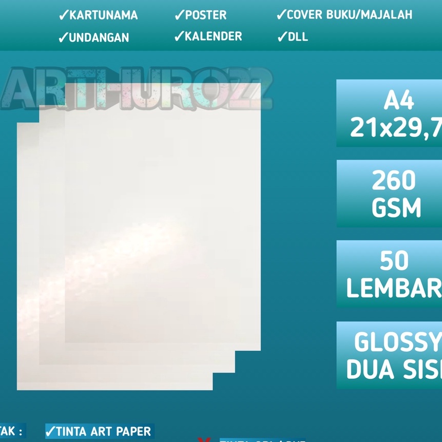 

Gila Kes Art Carton 26 gsm A4 isi 5 Lembar Kes Art Karton Art paper 26 gram A4