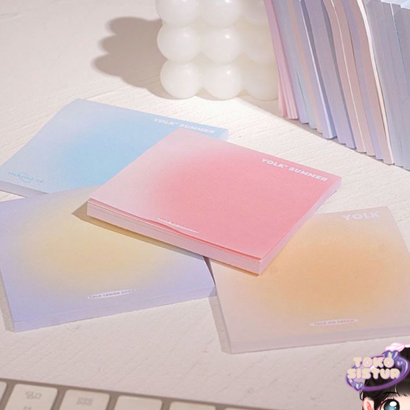 

Kilat TS Stiker Gradien Sederhana Memo yang Dapat Ditempelkan Catatan Tempel Buku EG