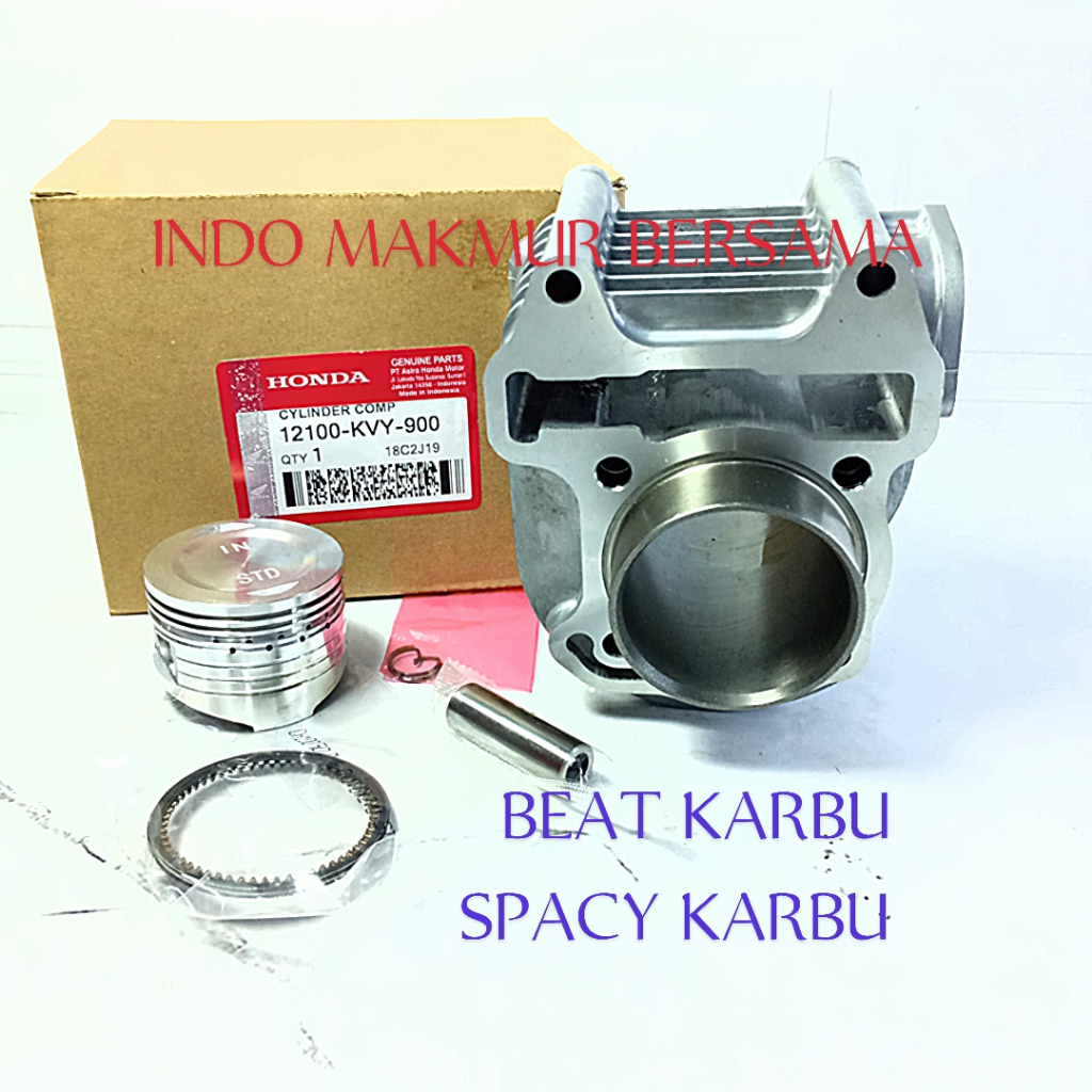 Blok Seher Cilinder BEAT KARBU SPACY KARBU BLOK SET + PISTON + RING BEAT KARBU KVY