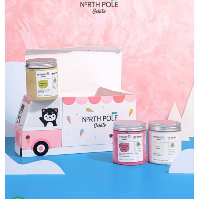 

Terbatas Gift Box Gelato Truck Greeting Card North Pole Gelato