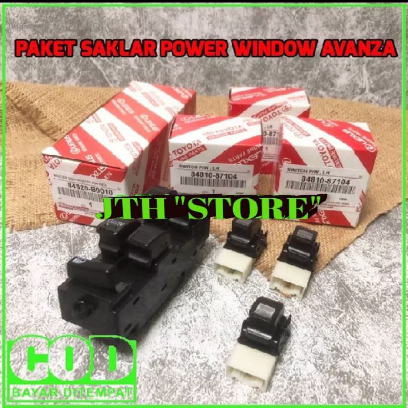 PAKET SAKLAR POWER WINDOW AVANZA AUTO - SAKLAR POWER WINDOW - SINGLE POWER WINDOW AVANZA SET