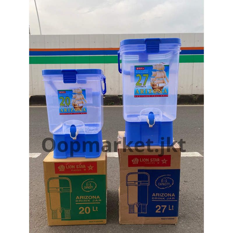 LION STAR - New - Arizona Water Dispenser Tempat Air 20-27 Liter / Toples Air / Dispenser Plastik